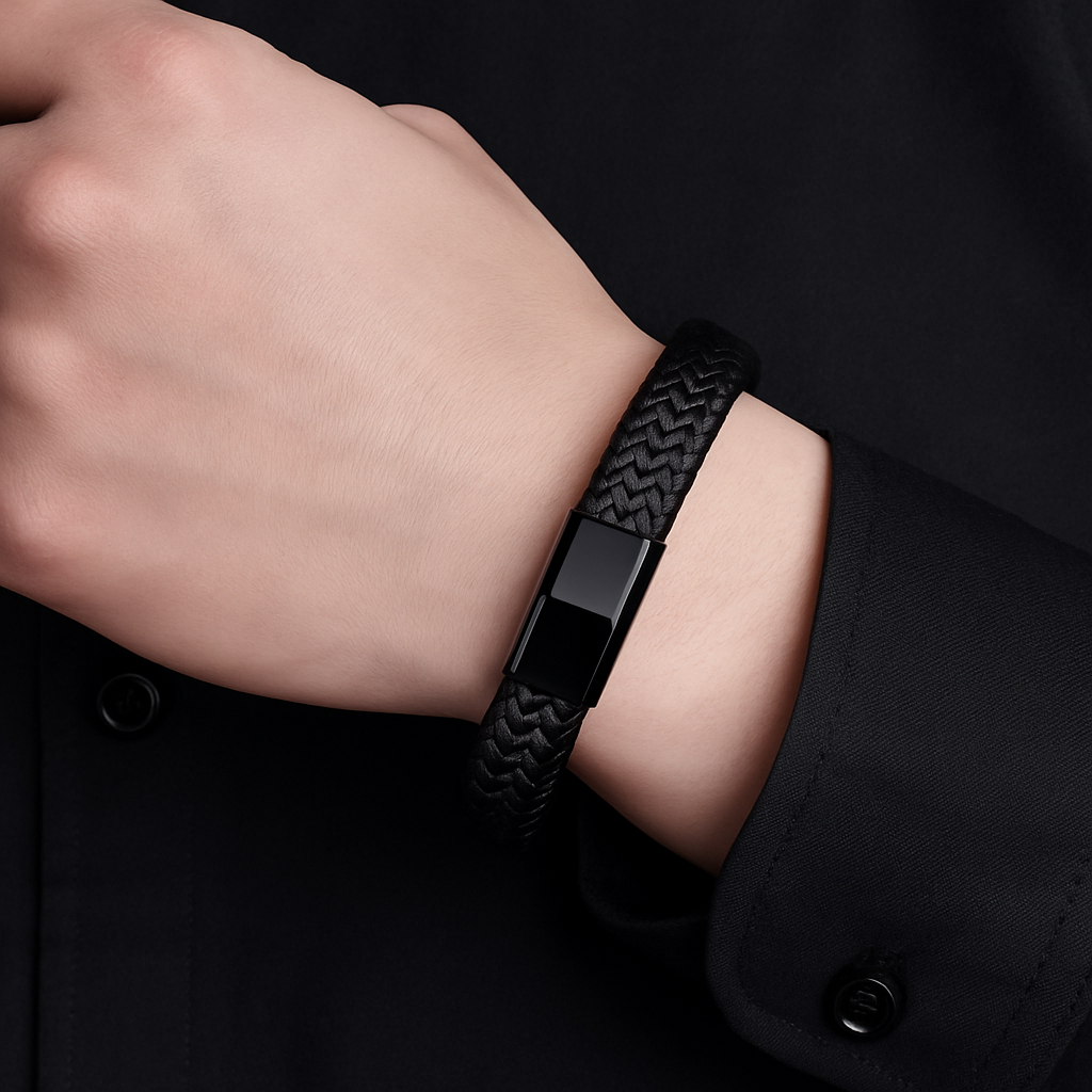 1PC Men's and Women's Fashion Trend Leather Weaving Rope Bracelet