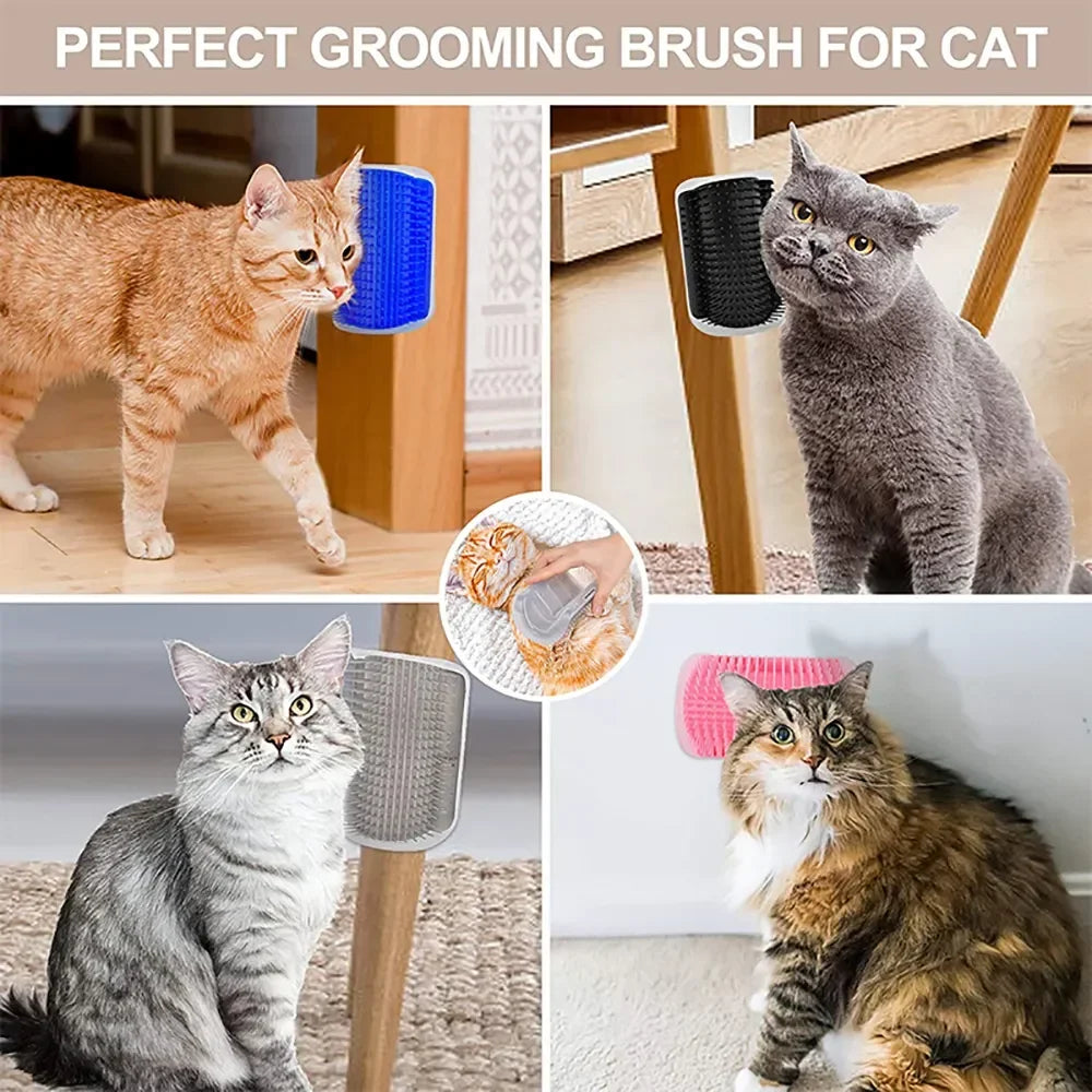 Large wall corner brush four color cat comb to remove floating hair
