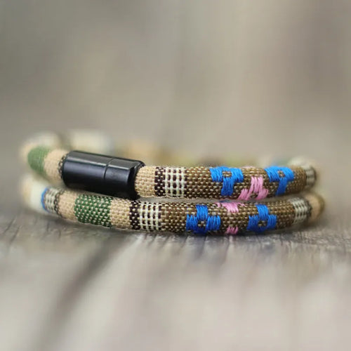 New In Men Bohemia Rope Bracelet Attract Magentic Braclet Adventure-Pulsera Trenzada Multicolor con Cierre Magnético – Estilo Artesanal