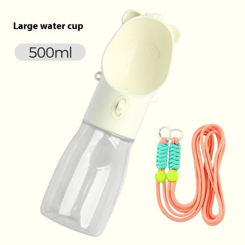 2 In 1 Portable Dog Water Bottle For Small Big Dogs Cat Outdoor
